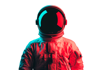 Vibrant space suited astronaut