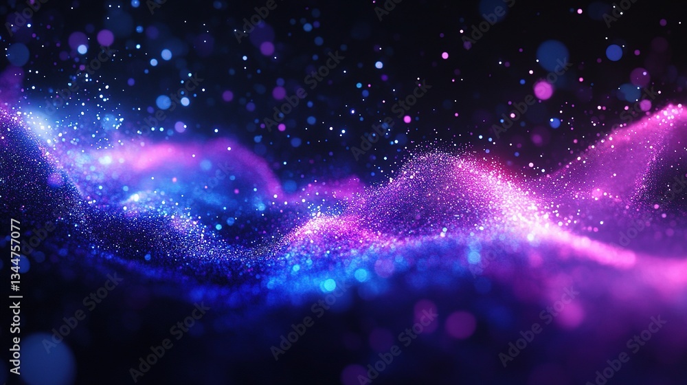 Poster bright futuristic abstract background with particle effect
