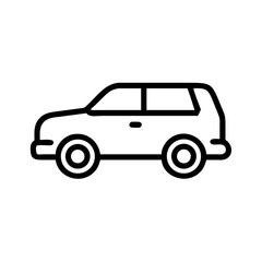 Fototapeta premium Outline car silhouette icon