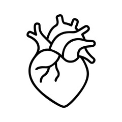 Fototapeta premium icon of a human heart anatomy