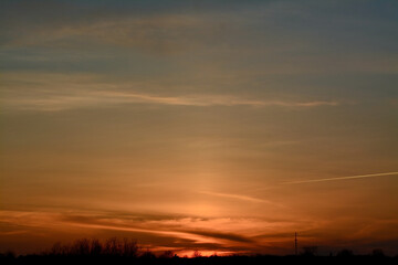 sunset in the sky