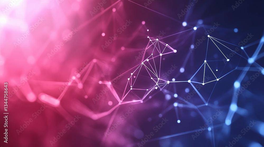 Poster abstract background design with connecting lines and dots