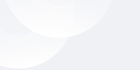 Abstract white background with white circle lines digital future simple modern