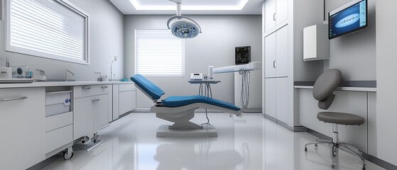Ultra-clean examination room with digital interfaces and sterile surfaces-4