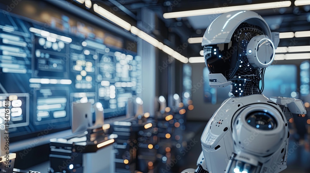 Aufkleber explore cutting-edge technology center featuring advanced robotics and computing for programming and