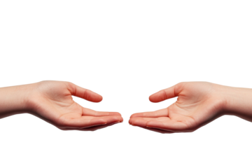 Hands reaching out for connection and support