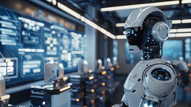 Explore cutting-edge technology center featuring advanced robotics and computing for programming and IT education Generative AI