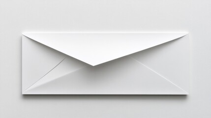 White envelope, flat lay, minimalist background, mail, communication