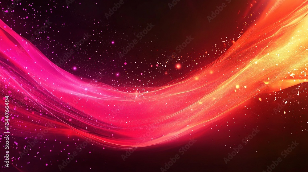 Poster abstract flowing background with cyber and network technology vibes