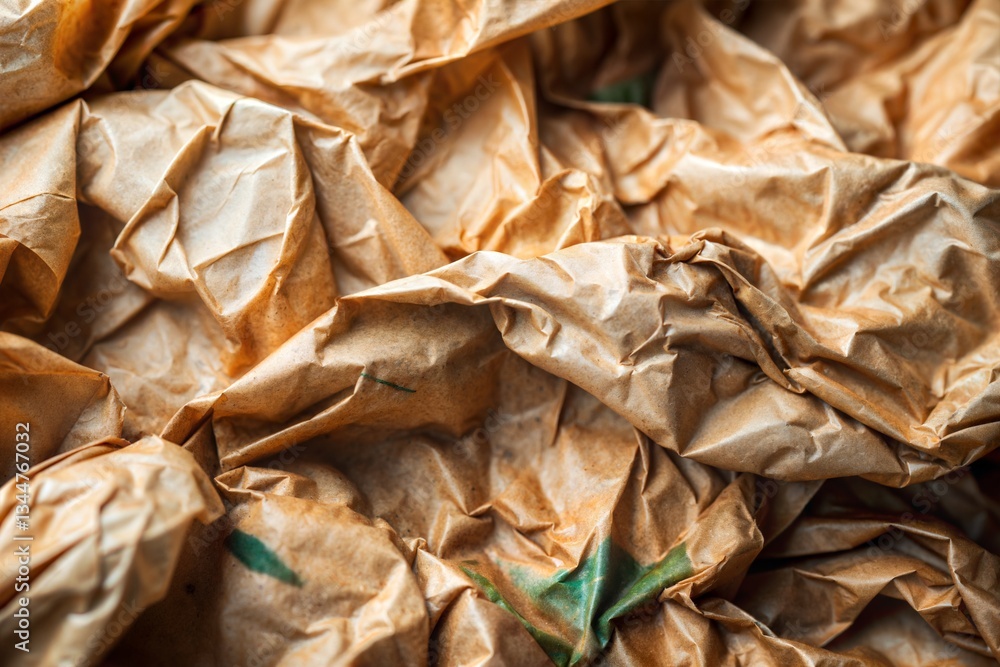 Canvas Prints abstract texture of brown crumpled paper in close up