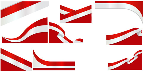 Boarder Indonesian Flag Set