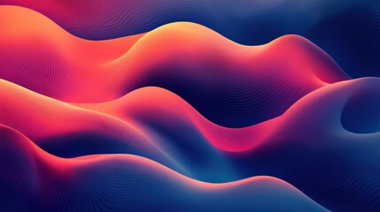 Obraz premium Abstract Waves of Colorful Patterns in Shades of Red, Blue, and Purple