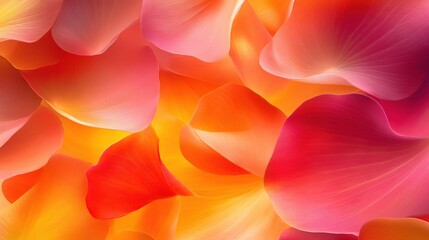 Dynamic Colorful Abstract Flower Petals Pattern in Vibrant Shades