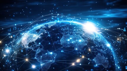 Obraz premium Global network connecting the world. (1)
