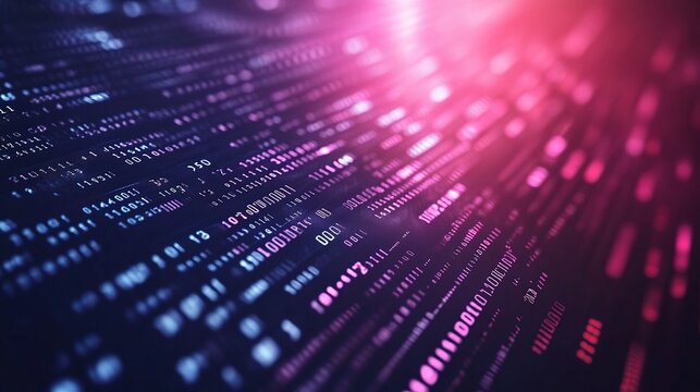 Abstract Binary Code with Subtle Gradient Background Design
