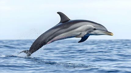 Fototapeta premium Dolphin Leaping Out Of Ocean Water