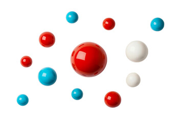 Fototapeta premium Bright spheres on a clear backdrop