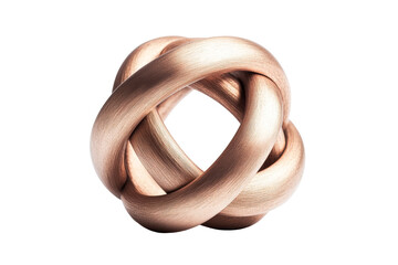 Metallic decorative knot sculpture