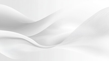 Abstract white wavy design background for presentation