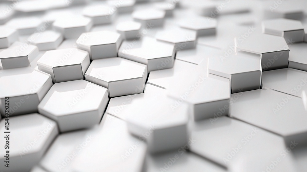 Poster light gradient hexagonal grid pattern with studio background effects