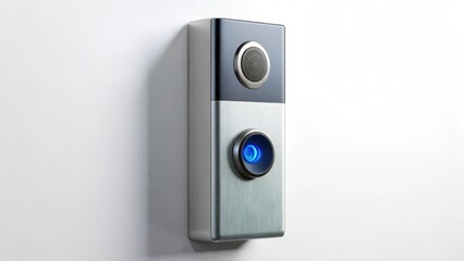 Smart Doorbell on White Background