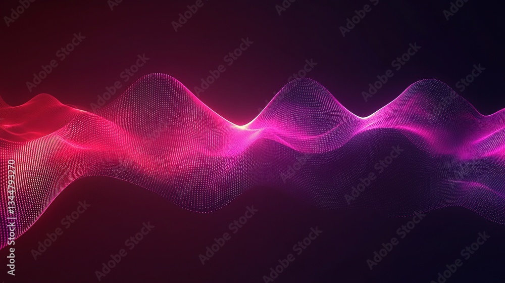 Poster glowing vector flow of data communication in modern design