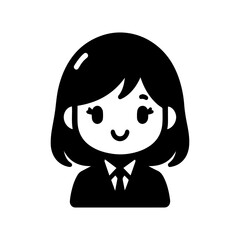 women office worker vector icon.