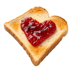 Heart-Shaped Jam Toast: Breakfast Love
