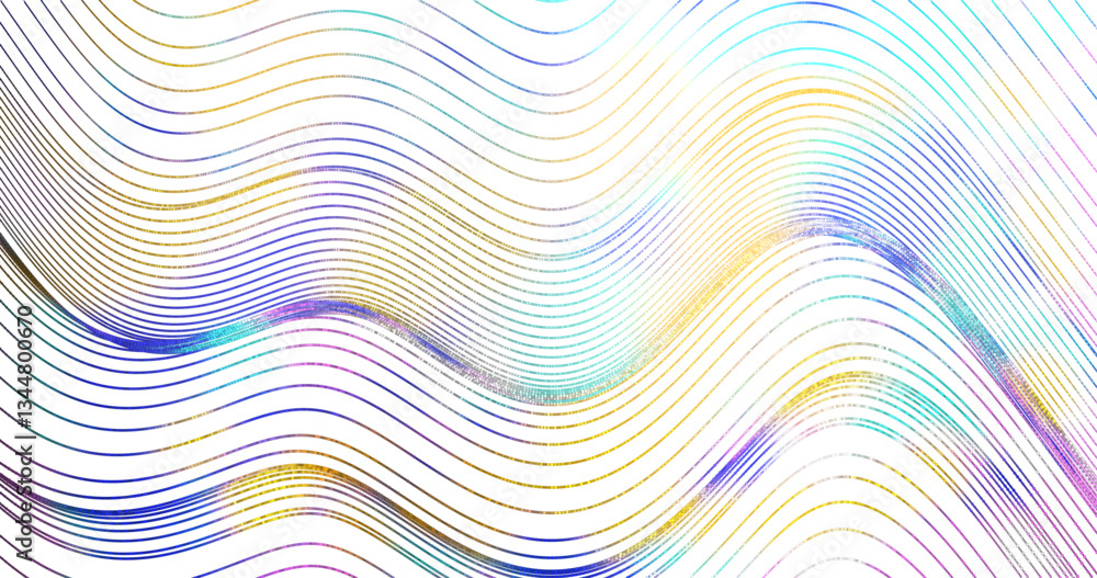 Poster wave pattern vector. 3d glowing abstract digital particles background. technology concept. abstract 