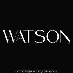 Elegant luxury natural curved display font vector