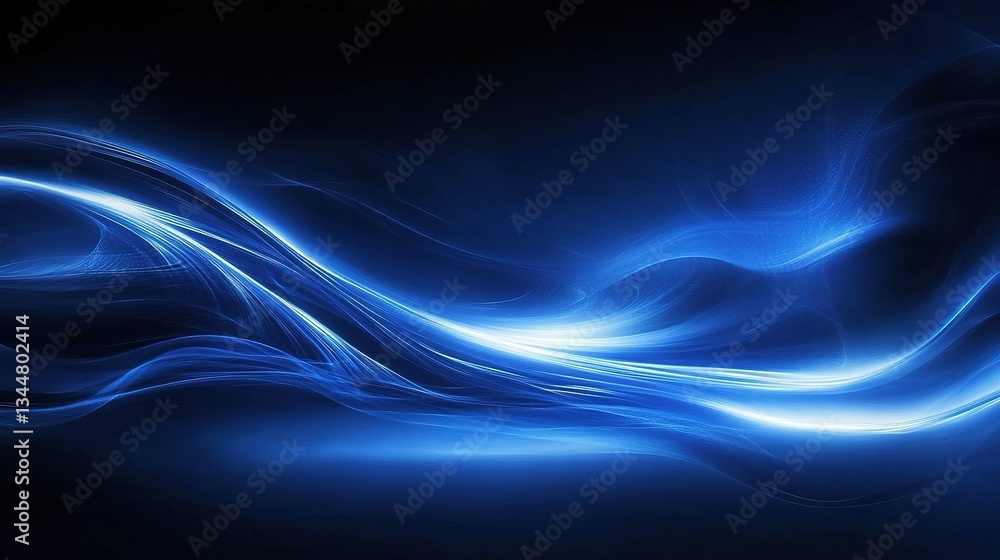 Poster Deep Blue Gradient Lighting Background for Tech and Design Use