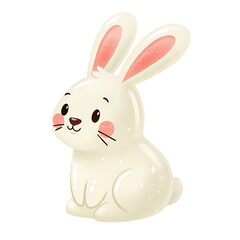 Obraz premium Cute White Rabbit Illustration