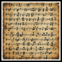 Musical theme. Oil painting. Pattern for printing on wall decorations.