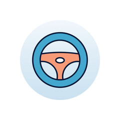 Steering wheel Vector icon