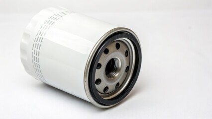 White Oil Filter on White Background