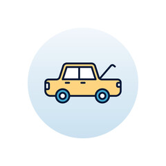 Broken car Vector icon
