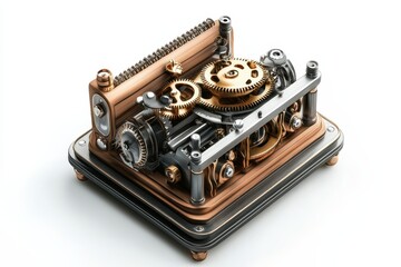 A Detailed Close Up Image Of An Elaborate Mechanical Device
