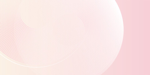 Abstract banner background  pastel colorful  pink and yellow gradations. Circle effect design simple art