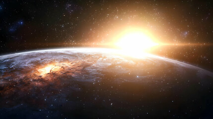 Earth Sunrise From Space