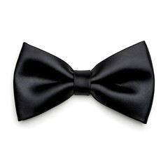Elegant black bow tie isolated on white background