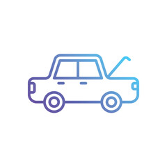 Broken car Vector icon