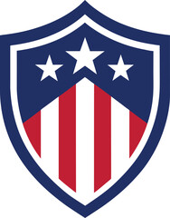 american shield vector art illustration