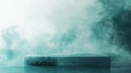 Minimalist abstract teal background with soft gradient and modern texture