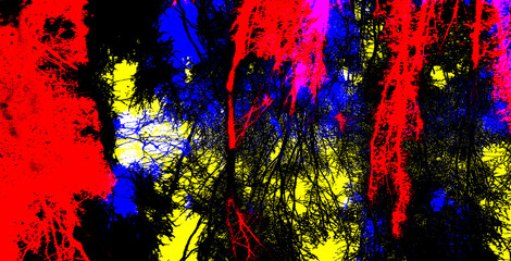 Vibrant, saturated, abstract, wallpaper background poster