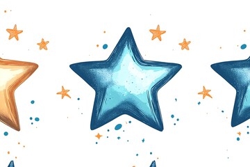 Cosmic Stars Border Pattern.