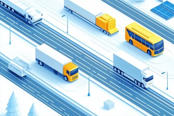 Modern Sustainable Transportation Concept of Electric Vehicles and Logistics on Roadway