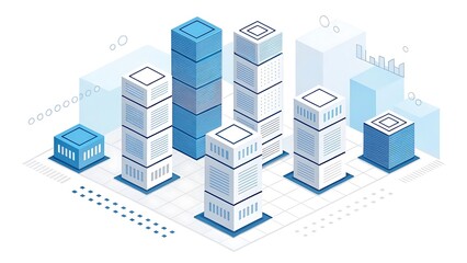 3d render of a modern building