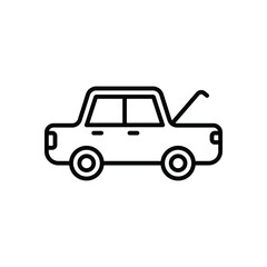 Broken car Vector icon