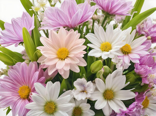 pink and white chrysanthemum