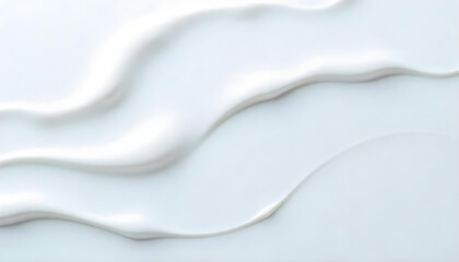 Obraz premium Abstract White Wavy Background with Flowing Ripples and Light Texture Soft Elegance